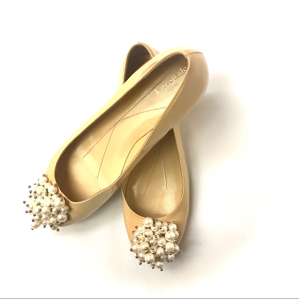 Kate Spade Abbie Cluster Pearl Ballet Flats